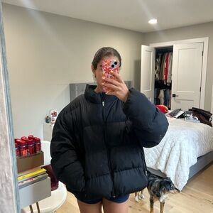 Women's Oversized Black Puffer Jacket
